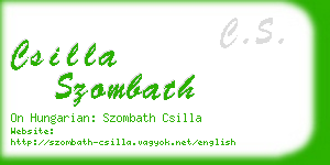 csilla szombath business card